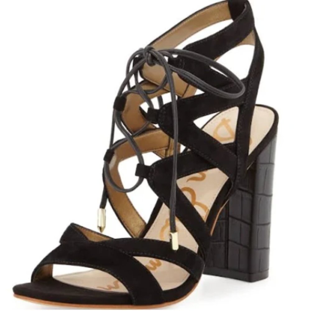 Sam Edelman Yardley Suede Lace Up Heels